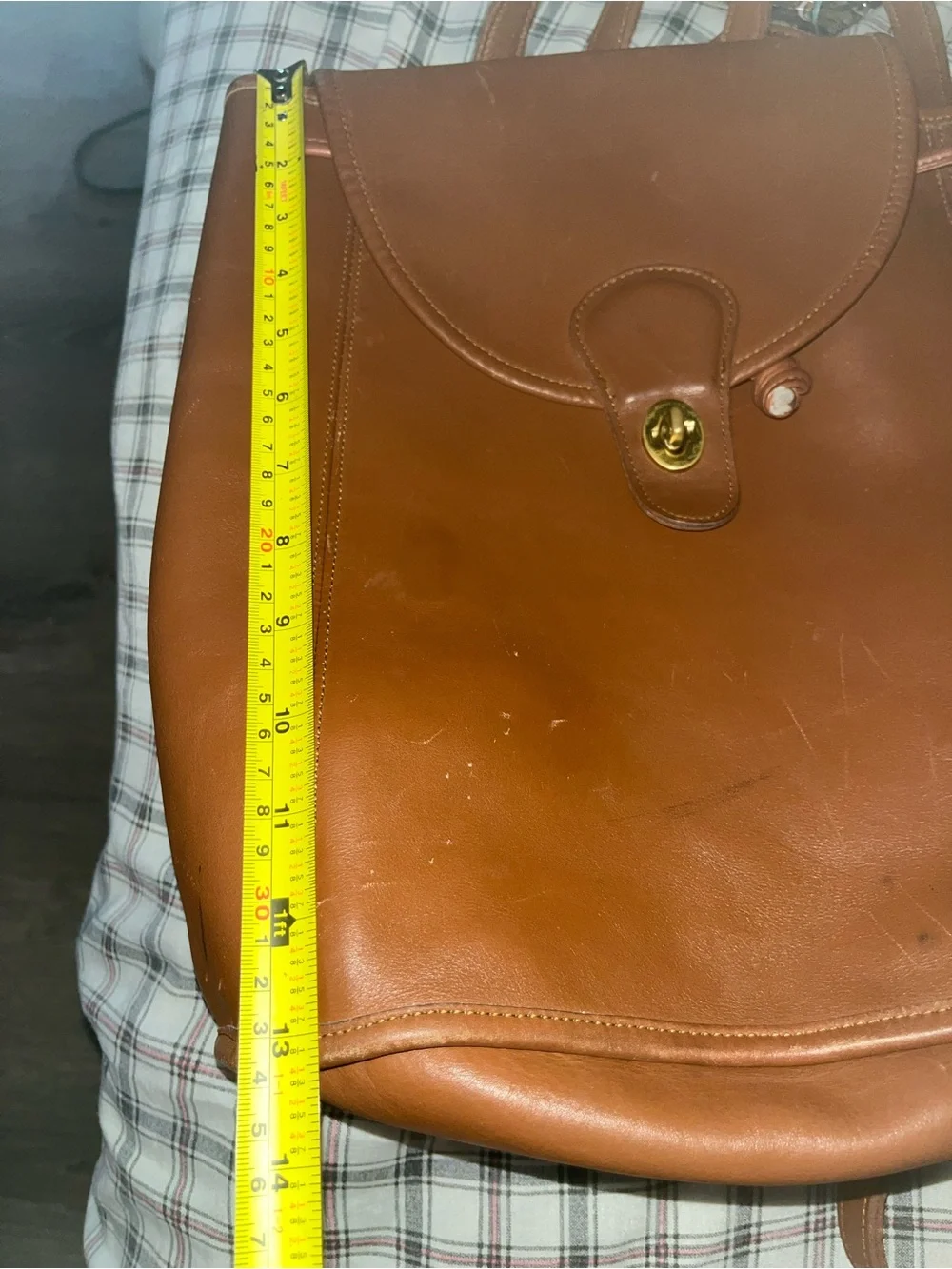 Old Coach Backpack Brown Turnlock  Vintage Leather Made In USA